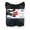 Black, variant on Hanes Men's 6 Pack Sport Cuts Crew Cushion Sock
