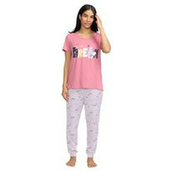 Peanuts Ladies Short-Sleeve & Jogger Pajama Set - Online Exclusive