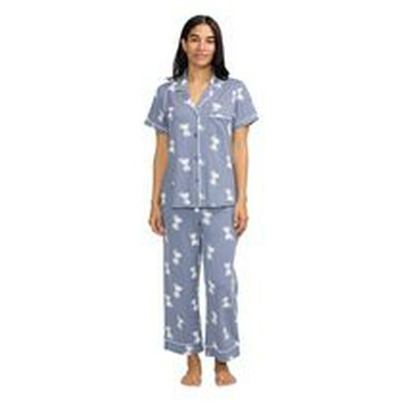 Peanuts Ladies Notch Collar Capri Pajama Set - Online Exclusive