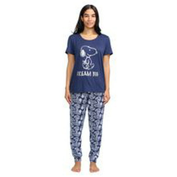 Peanuts Ladies Short-Sleeve & Jogger Pajama Set - Online Exclusive