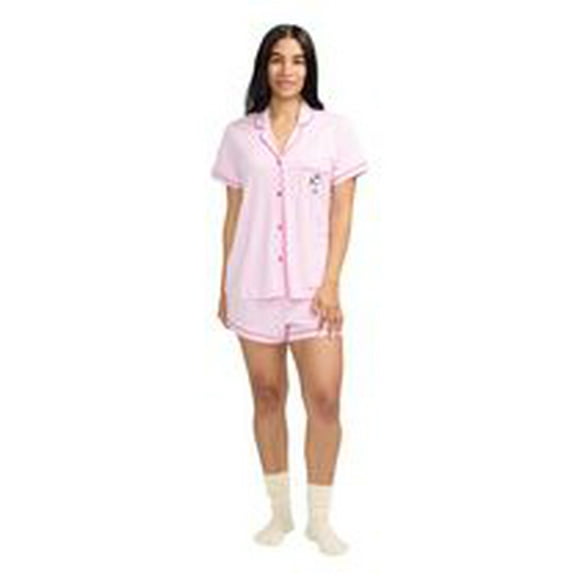 Peanuts Ladies Notch Collar & Short Pajama Set - Online Exclusive