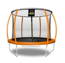 Ensemble de trampoline extérieur en forme de citrouille Moxie ™ avec enceinte de sécurité à cadre supérieur de qualité supérieure, 10 pi - orange