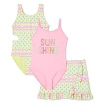 Btween Girls' Swimsuit 3-Piece Set