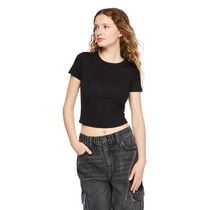 No Boundaries Women's Rib Baby Tee