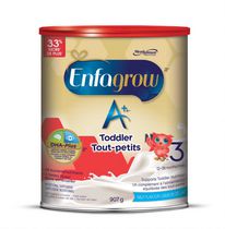 Enfagrow A+®, Boisson nutritionnelle pour tout-petits, 26 nutriments, dont 23 vitamines et minéraux, tout-petits de 12 à 36 mois, saveurs de lait, 907g