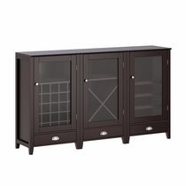 Winsome Bordeaux 3-Piece Wine Cabinet Modular Set with Tempered Glass Doors - 92359