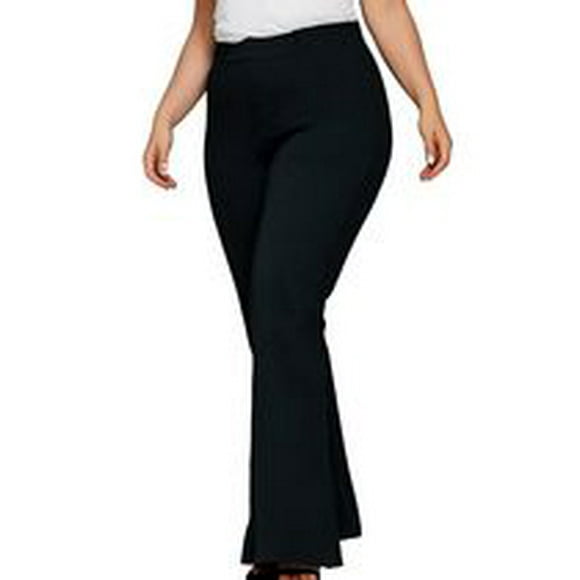 Frankie & Stella ™Ladie's High Rise Wide Leg Pant PLUS-BLACK