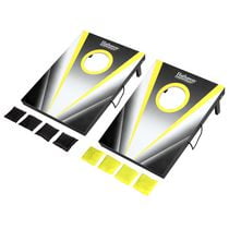CORNHOLE BEANBAG TOSS GAME w Bags Game Boards Loaded Revolver Set 1100