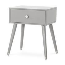 Forever Eclectic Mod Nighstand with Drawer, Matte White