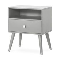 Forever Eclectic Mod Nightstand with Shelf, Matte White