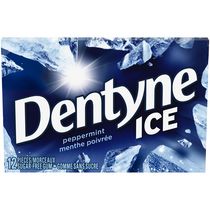 Dentyne Ice Menthe poivrée, gomme sans sucre, 1 paquet (12 morceaux)