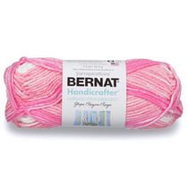 Bernat Handicrafter Cotton Stripes Yarn, Natural Stripes, 1.5oz(43g), Medium, Cotton