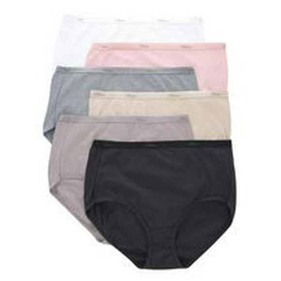 Hanes Women's 6-pack Basics Brief, Sizes: S-2XL