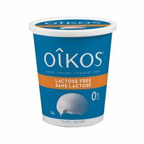 Oikos Yogourt Grec sans lactose, sans gras, Nature, 0% M.G., sans sucre ajouté