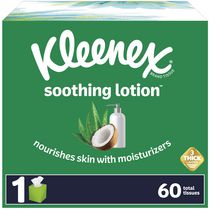 Mouchoirs à lotion apaisante Kleenex® avec huile de coco, aloès et vitamine E