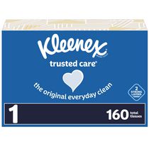 Mouchoirs Kleenex® Soins de confiance, 1 boîte plate, 160 mouchoirs au total