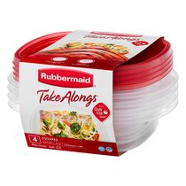 Rubbermaid TakeAlongs Contenants d'entreposage des aliments, 2,9 tasses, paquet de 4