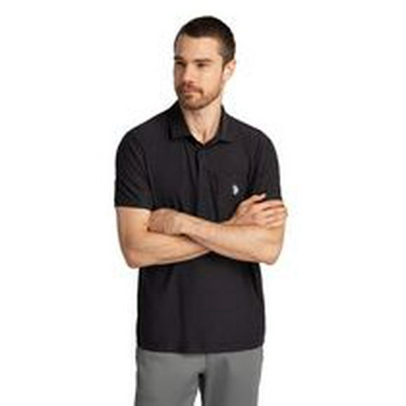 U.S. Polo Assn. Men's Solid Interlock Short Sleeve Polo, Interlock Polo Shirt