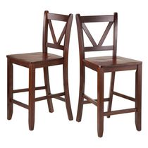 Winsome Victor 2-Piece 24" V-Back Counter Stools - 94253