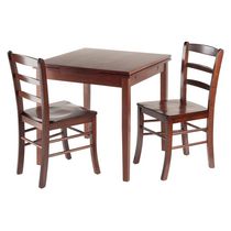 Winsome - Pulman 3PC Extension Table & Ladder Back Chairs