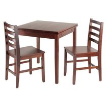 Winsome- Pulman 3PC extention table & ladder back chairs