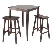 Winsome Inglewood 3PC High Table Set with Saddle Seat Stools