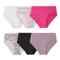 Fruit of the Loom Women's Cotton Low Rise Briefs, 6-Pack