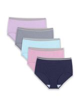 Fruit of the Loom Women's Plus Fit for Me Assorted Heather Brief Underwear, 5-Pack