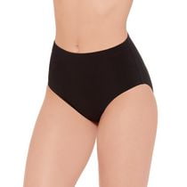 Krista Women's Black High Waist Full Coverage Bikini Briefs Swim Bottoms