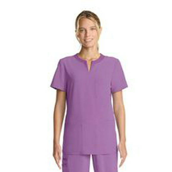 Scrubstar Women's Fashion Relaxed Fit Stretch Notch Collar Top