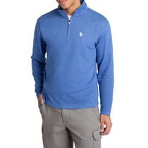 U.S. Polo Assn. Men's Quarter Zip Long Sleeve Interlock Pullover, Men's Quarter Zip Long Sleeve Interlock Pullover