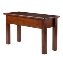 Winsome Emmett Bench with Seat Storage in Walnut Finish - 94739