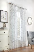 Luna Sheer Grommet Curtain Panel Pair 52" x 84" in White