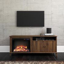 Farnsworth Fireplace TV Stand for TVs up to 65", Walnut
