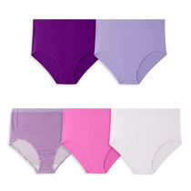 Fruit of the Loom Women's Fit for Me Cotton Brief, 5-Pack