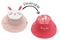 FlapJackKids - Reversible Baby, Kids & Toddler Sun Hat - Bunny & Deer - UPF 50+