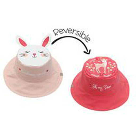 FlapJackKids - Reversible Baby, Kids & Toddler Sun Hat - Bunny & Deer - UPF 50+
