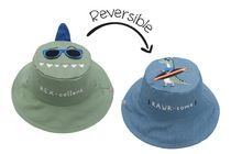 FlapJackKids - Chapeau de soleil réversible pour bébés, enfants et petites - Dino & Surfer Dino - UPF 50+