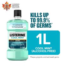 Listerine Zero Mild Mint Antiseptic Mouthwash, Alcohol Free