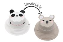 FlapJackKids - Chapeau de soleil réversible pour bébés, enfants et petites - Panda et Koala - UPF 50+