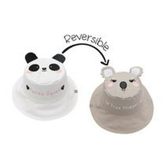 FlapJackKids - Reversible Baby, Kids & Toddler Sun Hat - Panda & Koala - UPF 50+