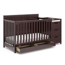 Graco Hadley 4-in-1 Convertible Crib and Changer with Drawer and Bonus Water-Resistant Change Pad