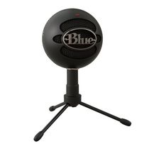 Blue Snowball iCE Microphone USB Plug 'n Play pour Enregistrement, Streaming, Podcast, Gaming sur PC et Mac avec Capsule Condensateur Cardioïde, Support Ajustable et câble USB - Noir