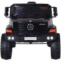 Aosom Kids Ride On Car sous licence officielle Zetros 12V camion jouet électrique cadeau parfait pour les enfants avec phares et manuel sonore / RC noir