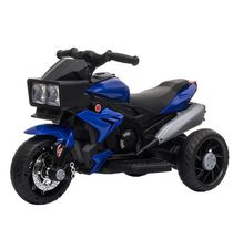 Aosom Enfants Pédale Électrique Moto Ride-On Jouet 6V Batterie Alimenté Avec Musique Corne Phares Moto pour Filles Garçon 3-6 Ans Bleu