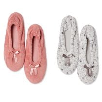 George Women's Slippers 2-Pack, Sizes 5/6-9/10