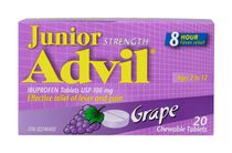 Junior Strength Advil  Chewable Tablets Grape 20s