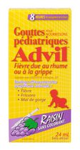 Advil Pediatric Drops Fever from Colds Or Flu Dye-free Grape 24mL
