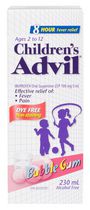 Children's Advil Dye Free Suspension (bubblegum Flavour) 230ML