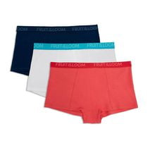Ladies' ENERGIZE Cotton Stretch Boyshort, Assorted 3 Pack
